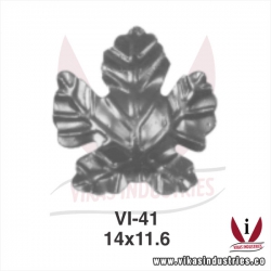 <p>wrought iron leaves flowers</p>
